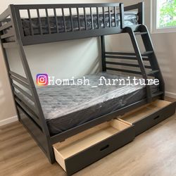 New In Box Full/twin Bunk Bed With Mattresses (Read Description Below)