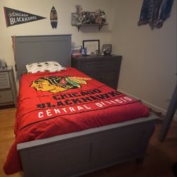 Twin Size Bed Frame with Mattress