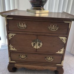 Solid Wood & Brass Cabinet