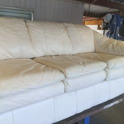 Gorgeous White Leather Couch