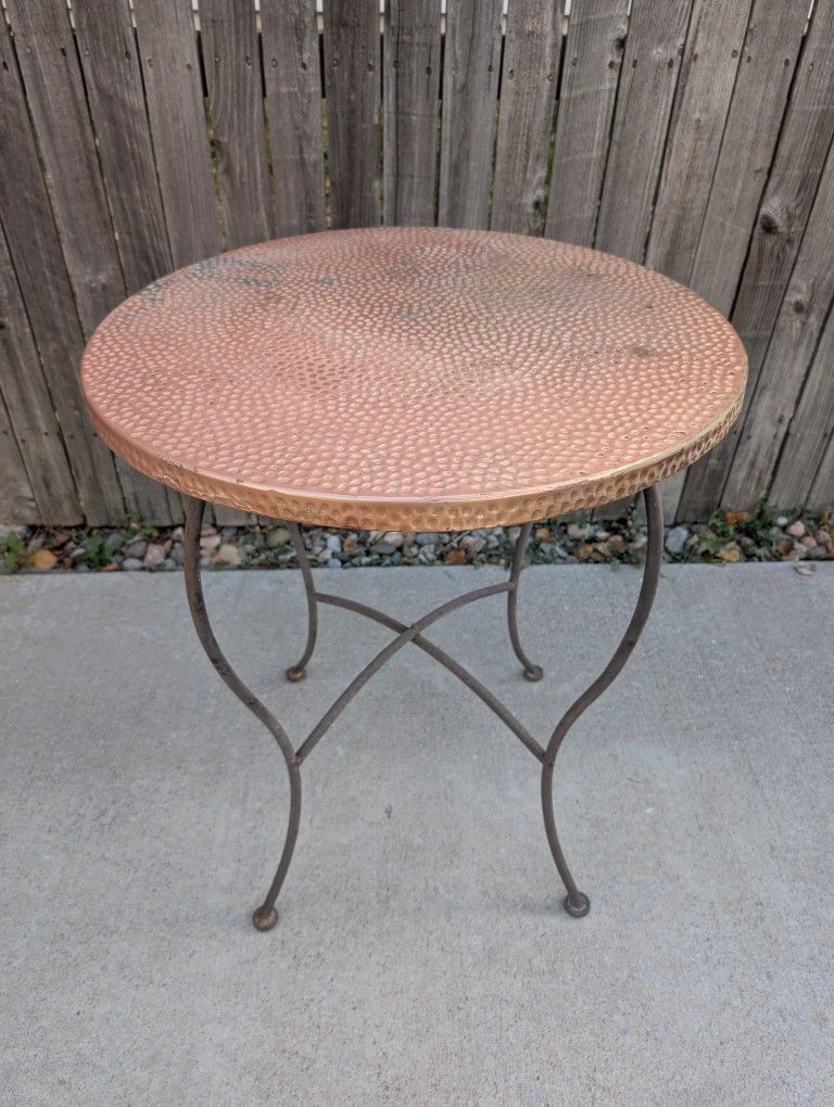 Copper Side Table, Outdoor Furniture