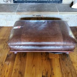 LEATHER OTTOMAN