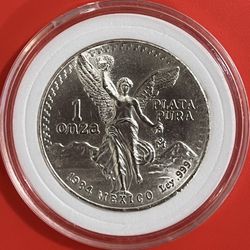 1 OZ Silver 1984 Una Onza Plata Pura Mexican Libertad