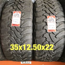 2 used tires 35x12.50x22 Toyo MT