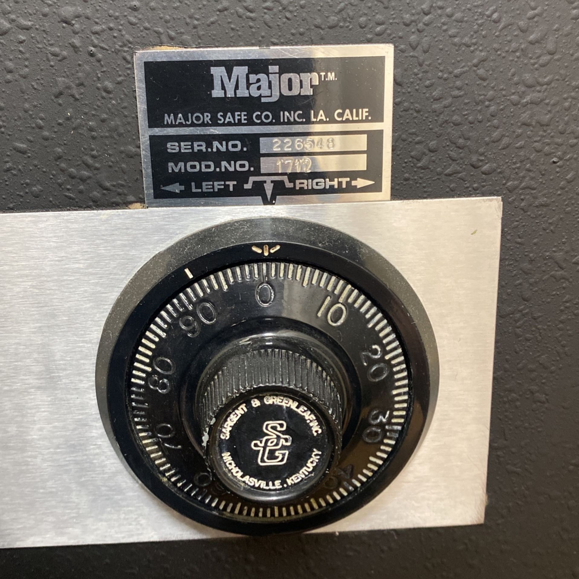 Major Safe Model #1712