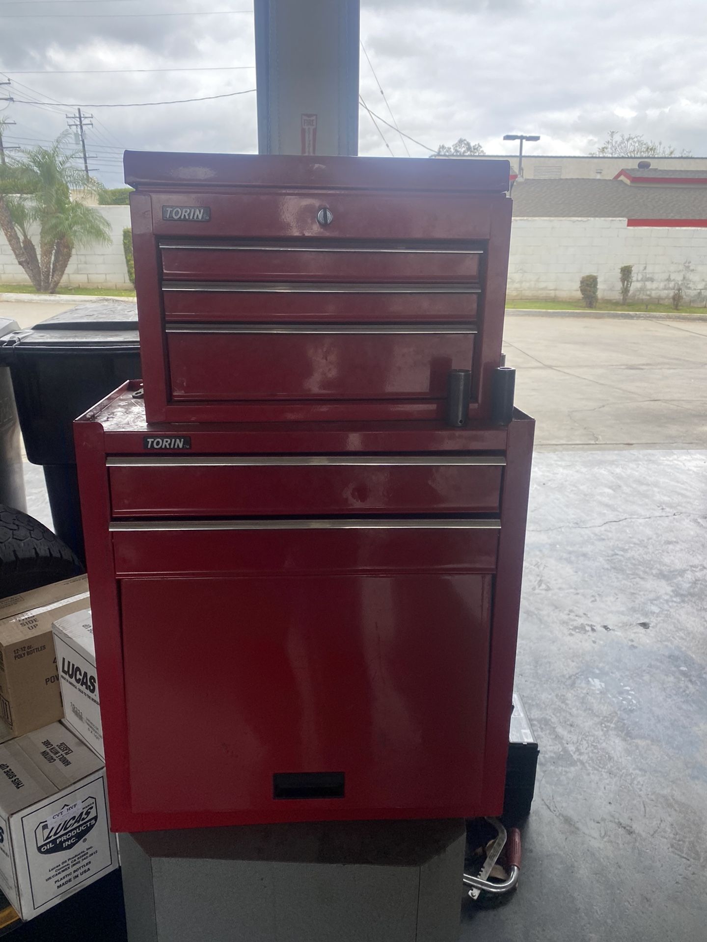 Tool Box Only Top Locks And It Has One Key