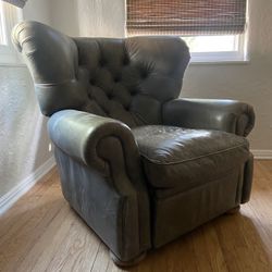 Restoration Hardware Churchill Leather Recliner