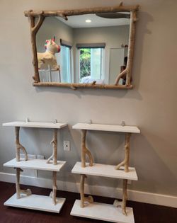 Pottery barn kids shelves and mirror