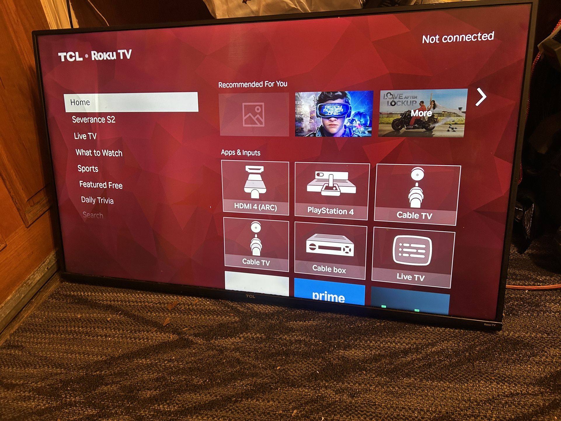TCL 50” Class S4 (50S451) 4K UHD HDR Smart TV with Roku TV