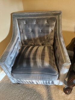 Two grey papa chairs