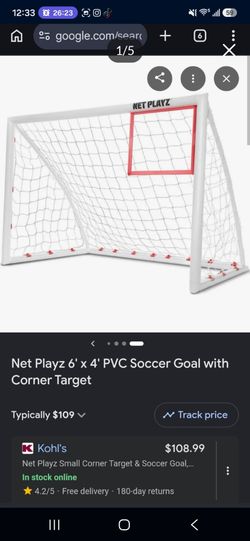 Soccer goal with corner target