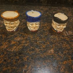 Vintage Mini Toby Mug Set (3)