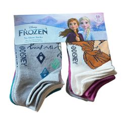 Disney Frozen Girls 10Pk No Show Socks Size 7-10 NWT