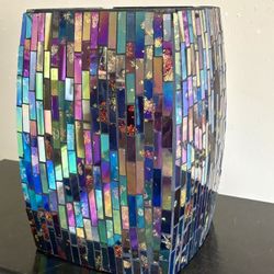 Gorgeous Mosaic Heavy Waste Basket 11”