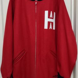 Harvard University Wool Letterman Bomber Jacket Mens 3XL