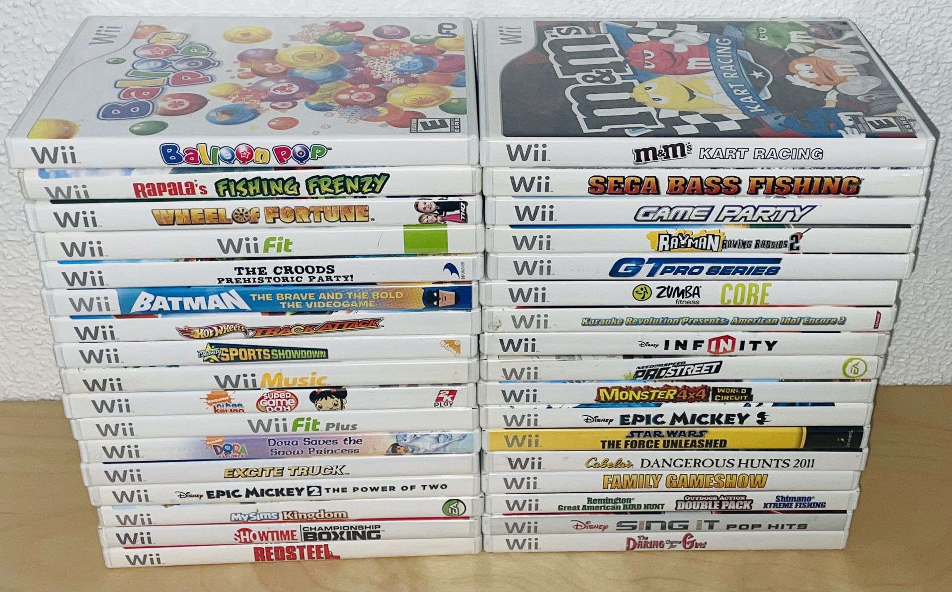 Lot of 34 Nintendo Wii Games