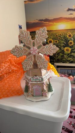 Gingerbread Windmill Christmas Village Figurine