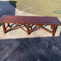 Beautiful wood bench made with real wood