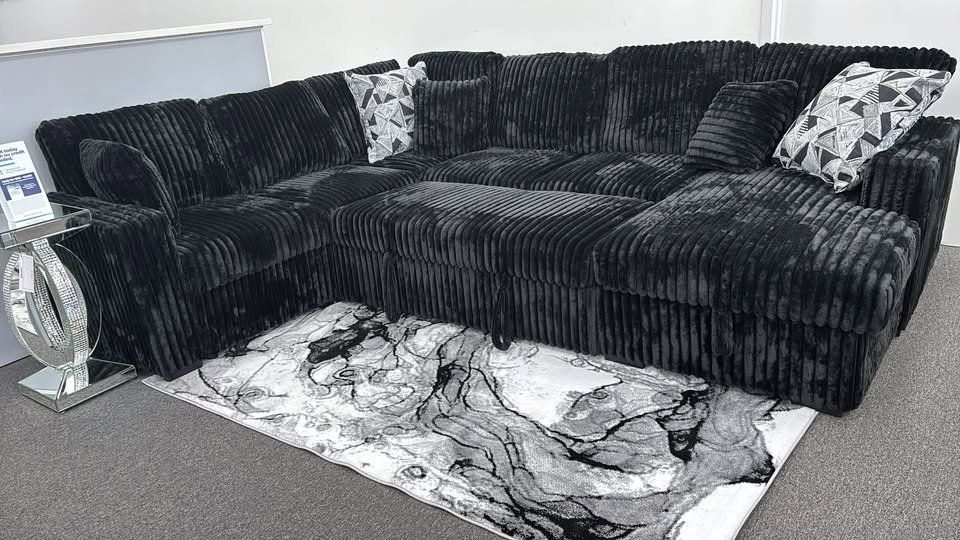 Comfy Versatile Soft Jumbo Corduroy Sleeper Sectional Sofa