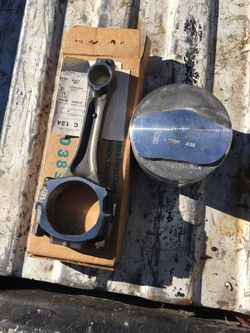 ONE BRAND NEW NEVER USED FACTORY BIG BLOCK CHEVY 7/16” INCH DIMPLE ROD AND ONE BRAND NEW NEVER USED TRW PISTON 30-OVER PART NUMBER IS L2300-EVERYTHIN