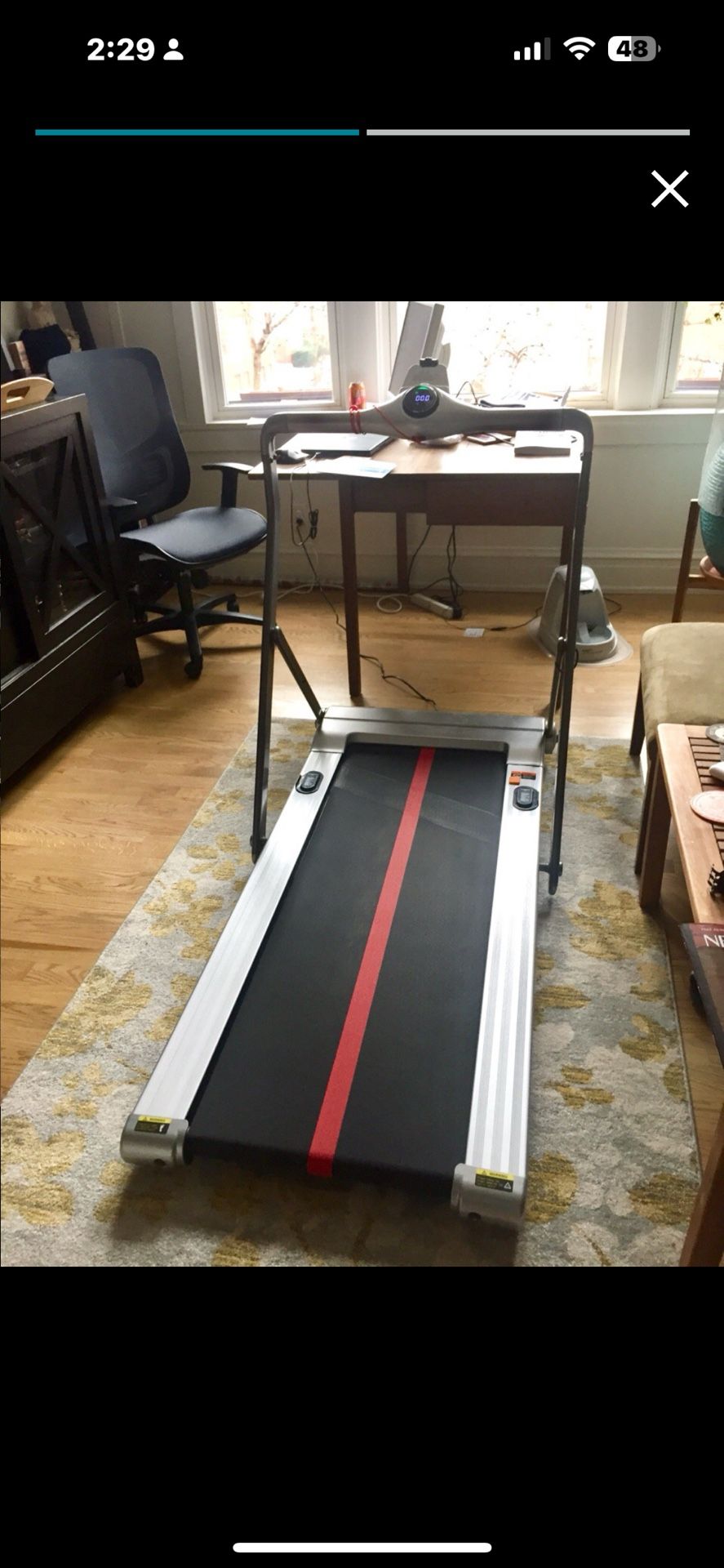 RHYTHM FUN 2 in 1 Folding Treadmill,Under Desk 