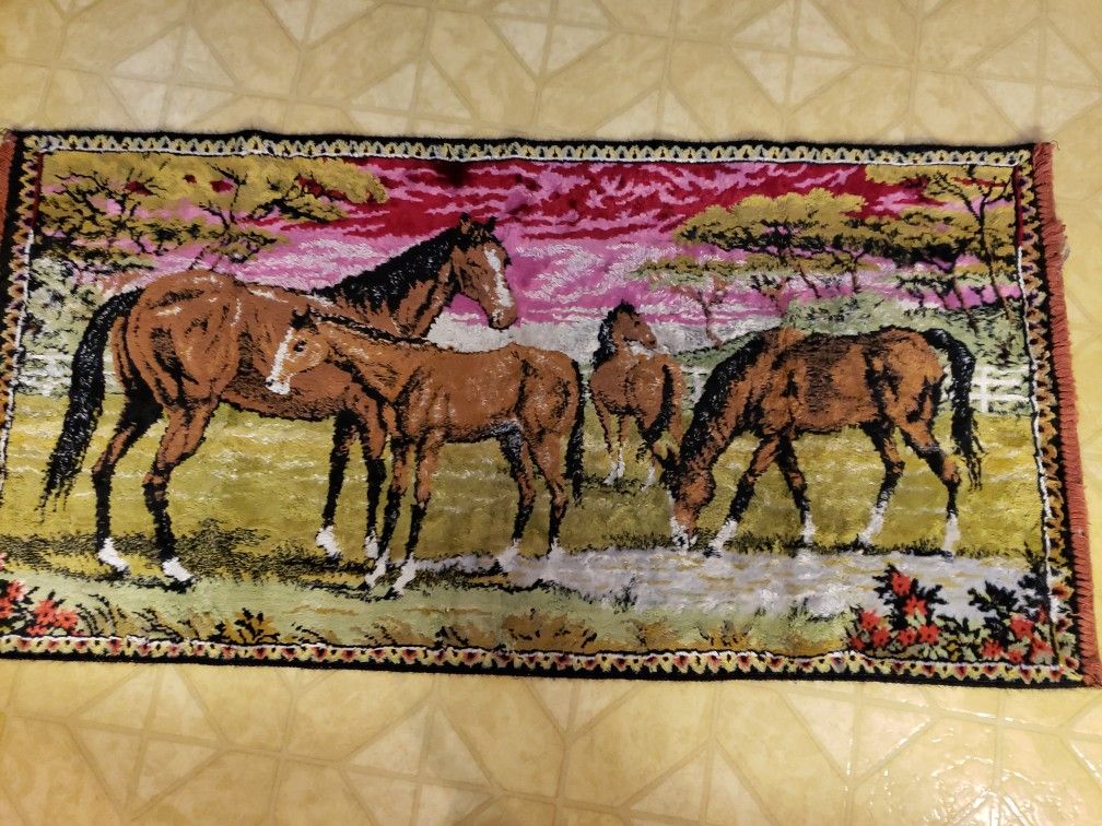 Felt Covering- Team Of Horses In Pasture