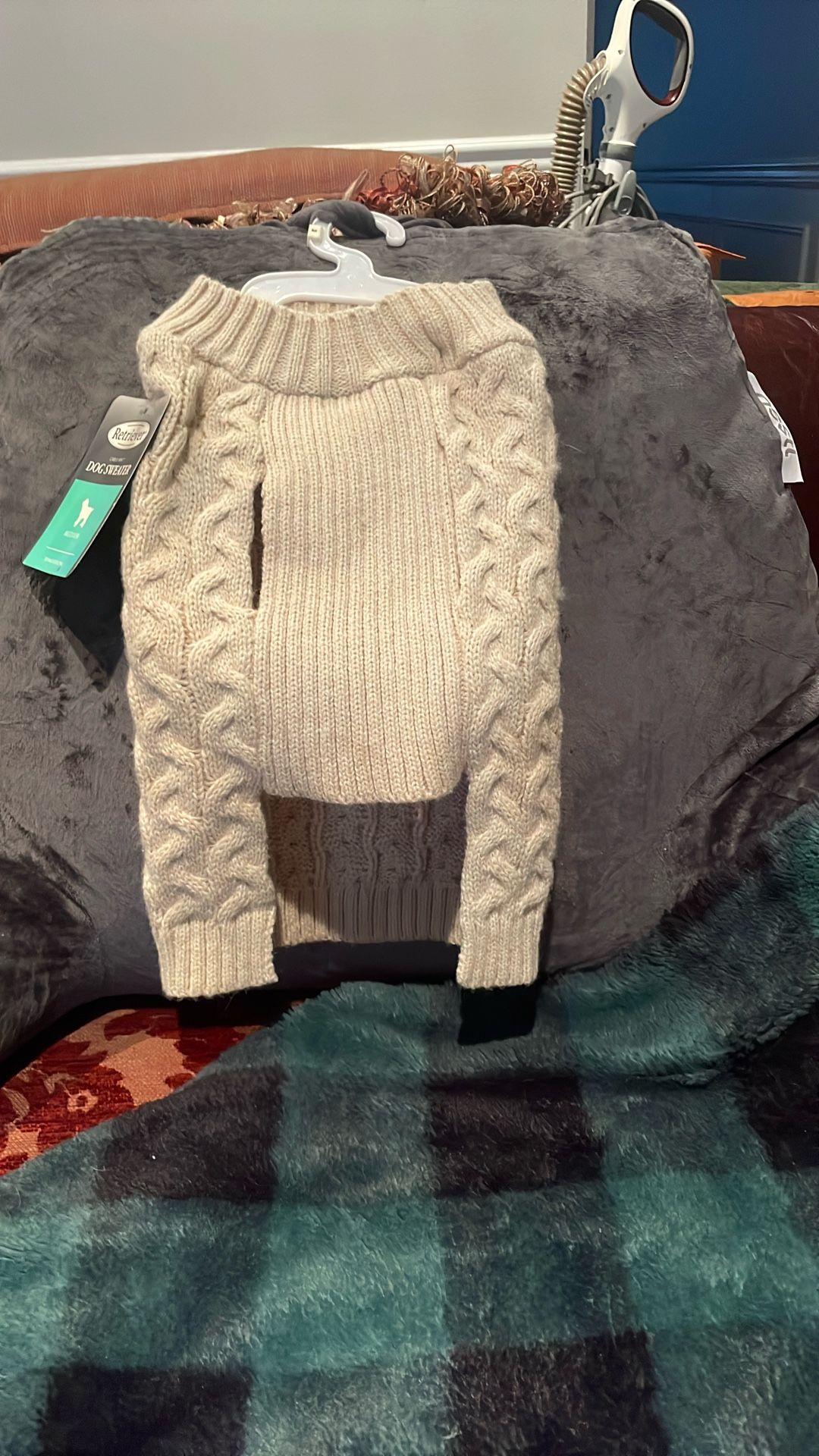 Dog Sweater,beige ,size Medium.