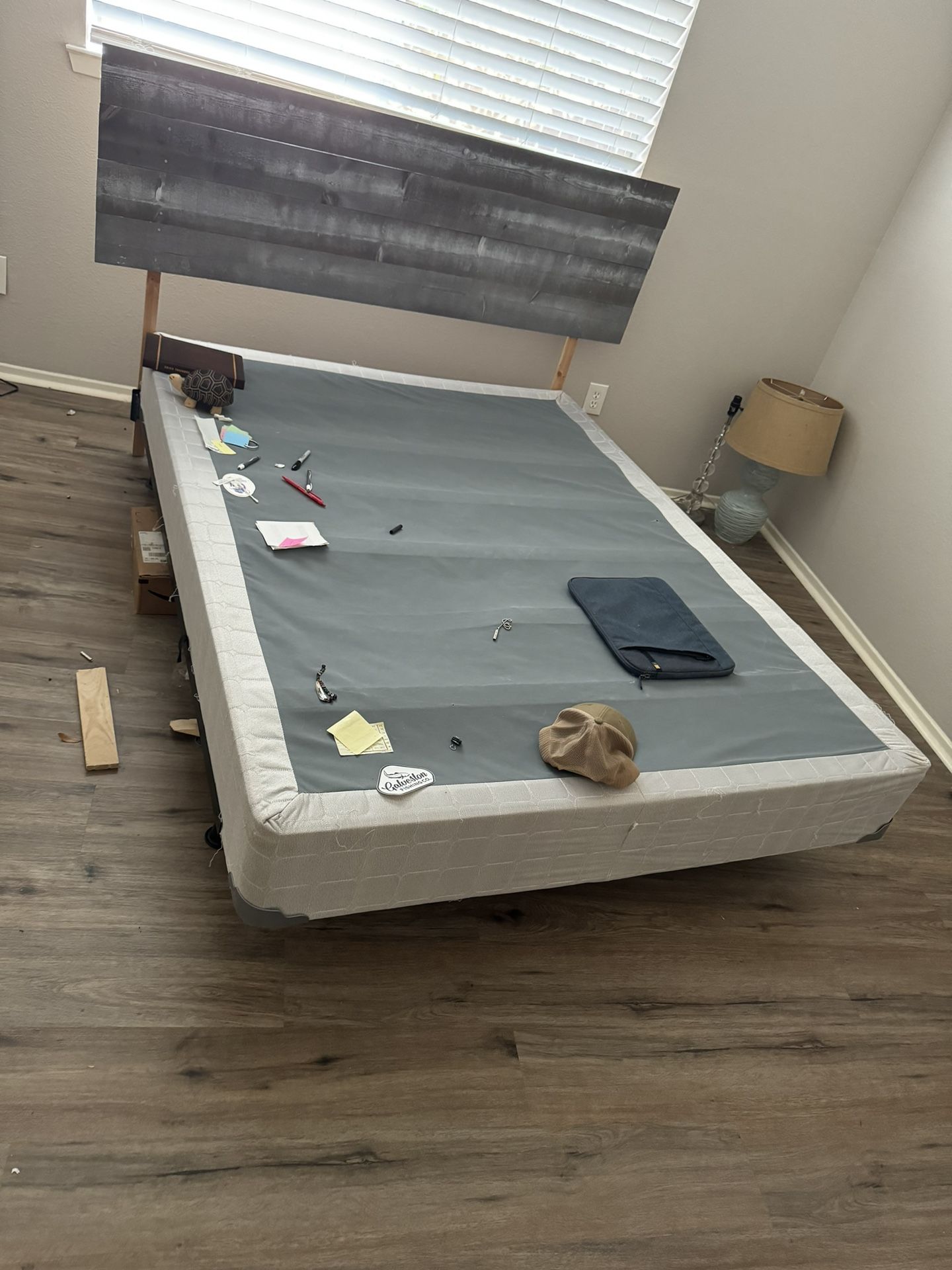 Box Spring And Mattress Frame With Headboard