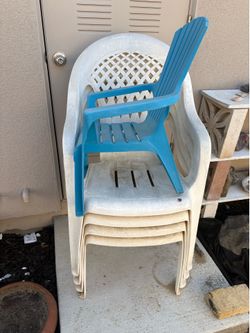 Plastic yard chairs