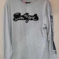 Vintage Southpole Gray Long Sleeve Thermal T-Shirt Size Large Y2K Grunge
