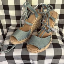 Light Denim Espandrillas Sandals