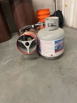 Shop heater with full tank
