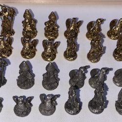 Gallo pewter chess set 1990s 