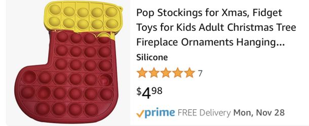 Christmas Stockings - Pop It - Fidget Toys