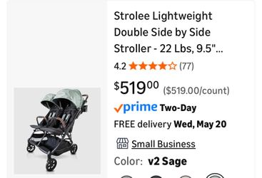 Side by side double stroller
