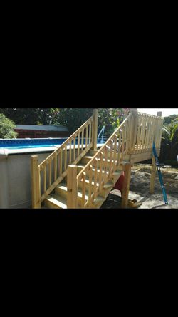 Above ground pools and deck installation Thumbnail