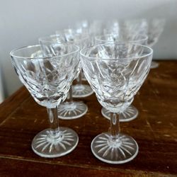 9 Cordial/Sherry Glasses 3.5"Tall