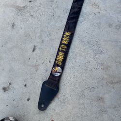 BART SIMPSON BORN TO ROCK GUITAR STRAP