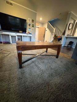 Solid wood coffee table