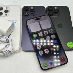 Apple IPhone 14 Pro Max 256gb Unlocked Any Service With Case Chargers Warranty $480