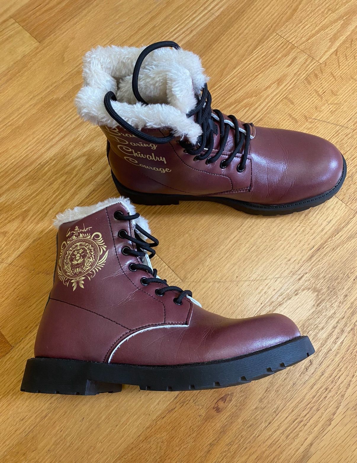 Like New Faux Fur Leather Boots