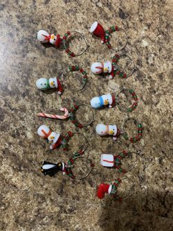 Wine Glass Christmas Charms