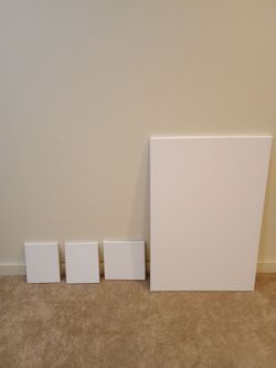 Artist loft canvas / paint on/ big one 3' x2' two little ones 10"x8" square little one 10"x10"