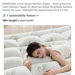 Mattress Topper, Pillow Topper, QUEEN SIZED
