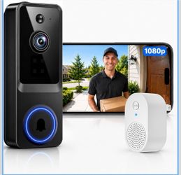 Doorbell Camera Wireless, 1080P Video Doorbell Camera Battery Powered, Security Camera with AI Human Detection, 2-Way Audio, Night Vision, Cloud Stora