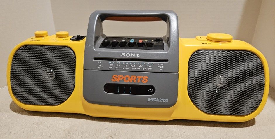 Sony Sports CFS-904 Mega Bass Portable Radio Cassette Recorder