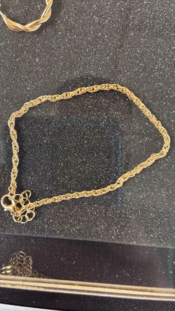 Gold-Tone Rope Chain Bracelet