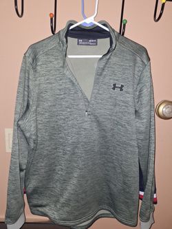 Under Armour Men's SweaterFleece 1/2 Zip Pullover Mock 1357145 Green olive loose size Medium $35