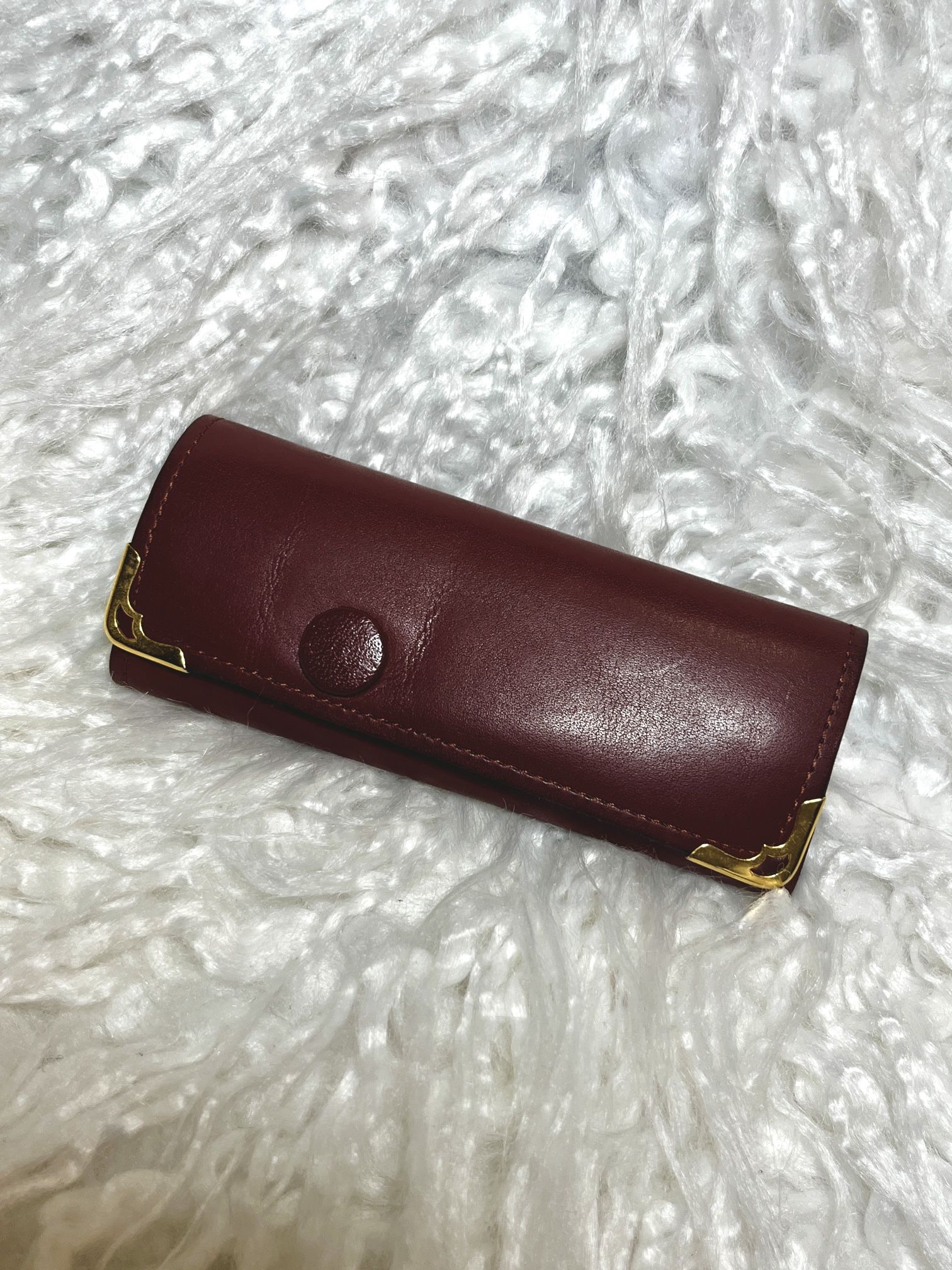 Cartier Burgundy Leather four key holder