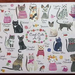 Cool Cats A-Z  1000 Piece Puzzle Jigsaw Kittens New Sealed Mudpuppy Puzzles